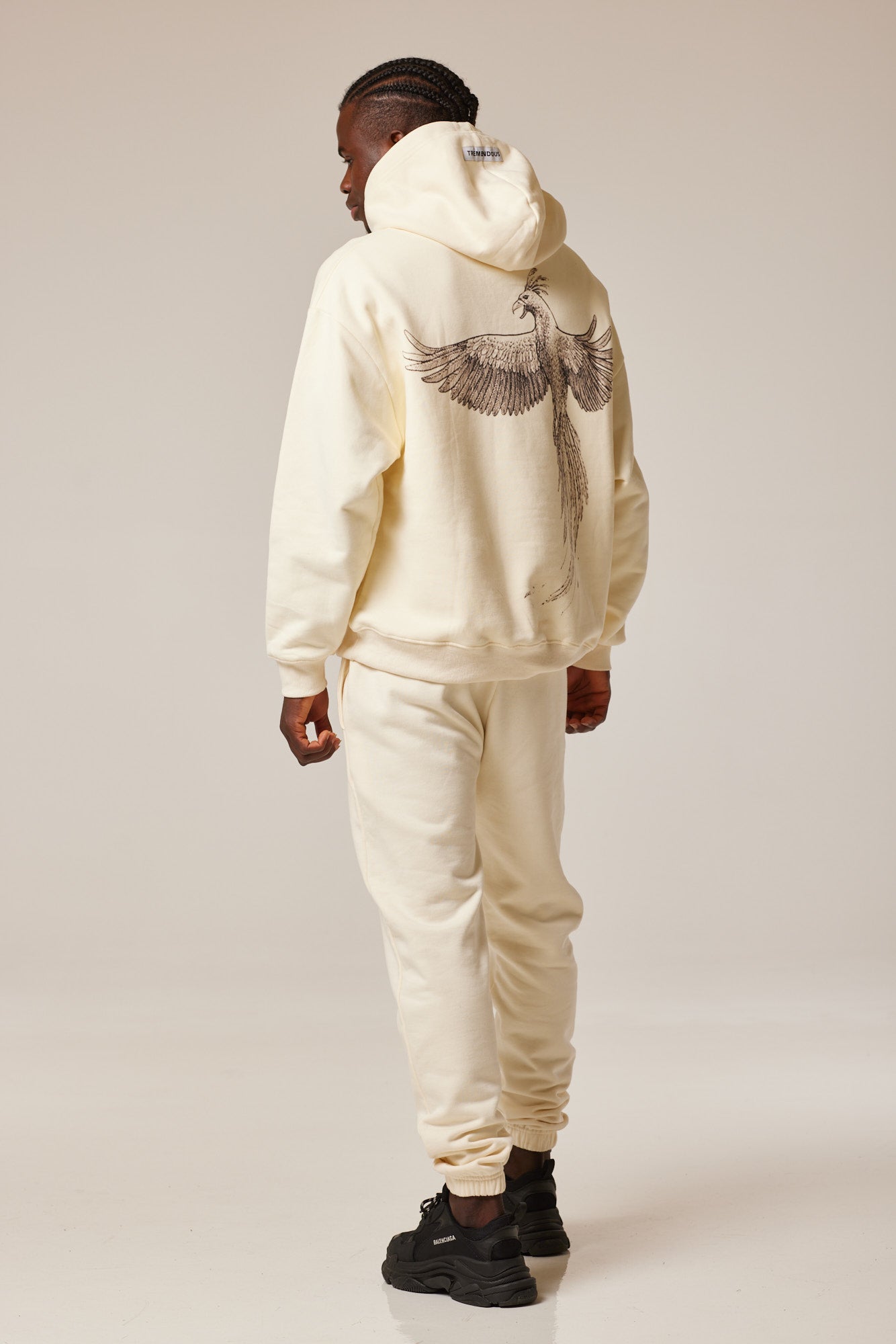 CREAMY TRACKSUIT PHOENIX PRINT RELAXED